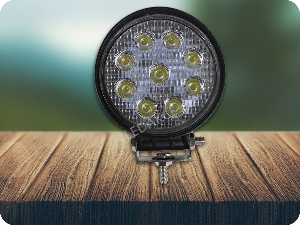 Led Epistar Pracovní Světlo, 27W, Kulaté 2200 Lm, 12/24V, Ip67 [L0076]  levná elektronika značky TruckLED