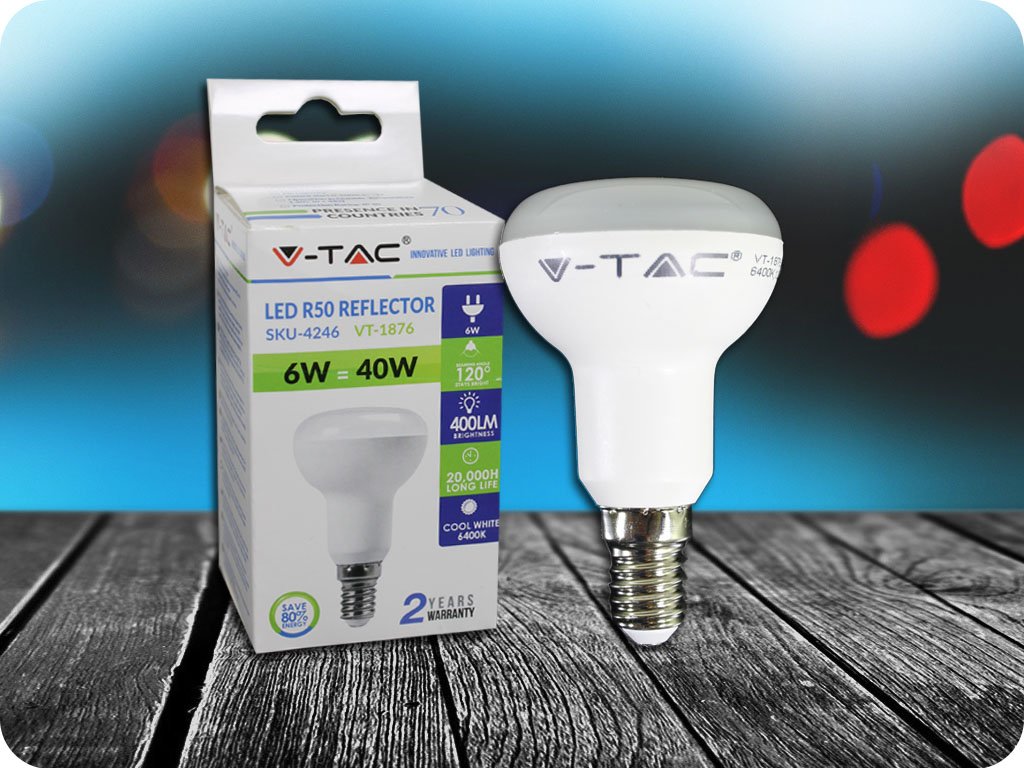 E14 Led Žárovka 6W, R50 (Barva světla Studená bílá)