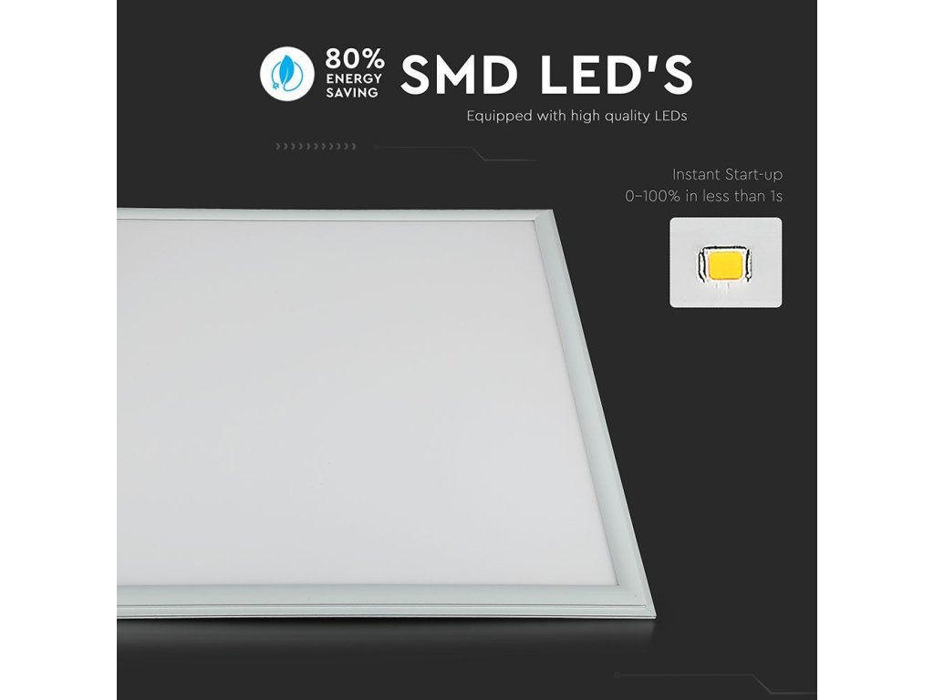 Led Panel 36W, Čtverec 60X60 Cm (4320Lm), Vysocesvítivé A ++