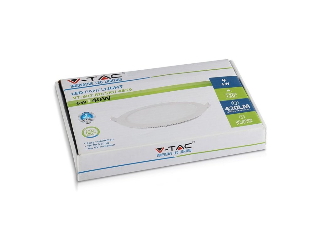 Led Panel 6W, Kulatý (420Lm)