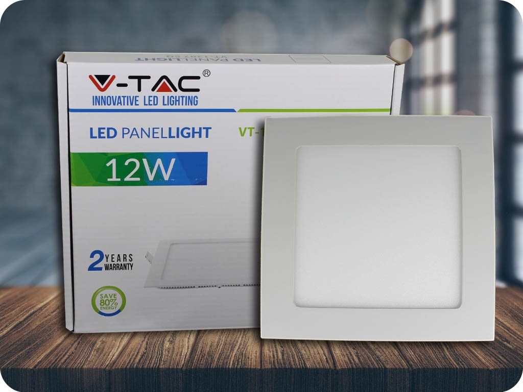 Led Panel 12W, Čtvercový (1000Lm) (Barva světla Studená bílá)