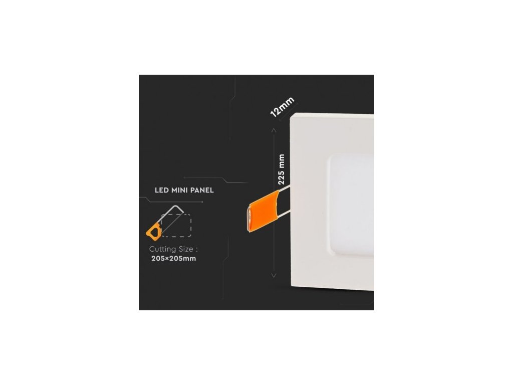 Led Panel 18W, Čtvercový (1500Lm)