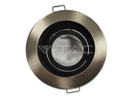 1010 1 ramecek na bodovou zarovku gu10 okuhly rotacni satin nikl