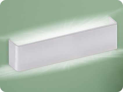 LED nástěnné svítidlo 17W, 2300lm, IP44, bílé