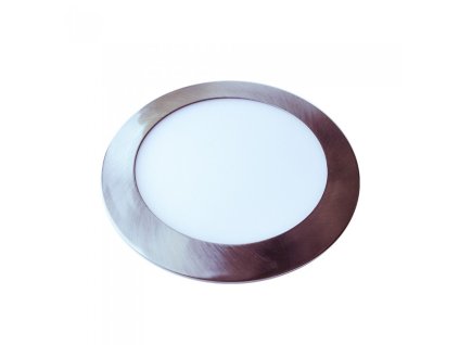 LED vestavěný panel s napájecím zdrojem, 24W (2000lm), satén nikl, kulatý (Barva světla Studená bílá)