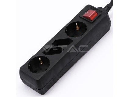 20117 prodluzovaci kabel 4 zasuvky vypinac 1 5 m 16a 3g1 5mm2 cerny