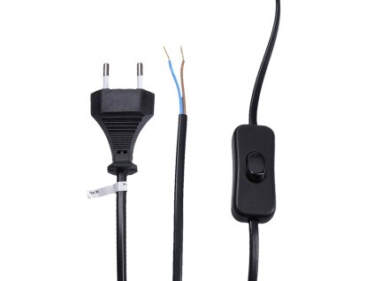 21236 4 flexo kabel 2x0 75mm 2m cerny vypinac