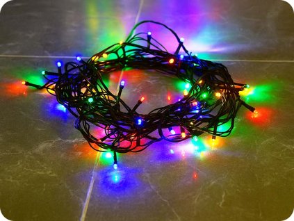 Solight LED vánoční řetěz, 500 LED, 50m, přívod 5m, 8 funkcí, časovač, IP44, vícebarevný [1V05-M]