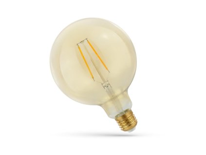 24719 3 retro led zarovka e27 g125 2w 250lm jantarove sklo 2400k