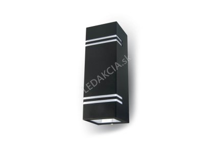 2556 1 led nastenne svitidlo ctvercove cerne dvojite