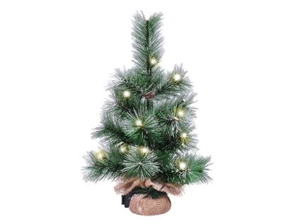 Solight vánoční stromek 45cm, 15LED, 3xAA, IP44, časovač [1V238]