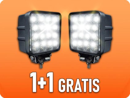 LED Epistar pracovní světlo, hranaté, 24W, 2000 lm, 12/24V, IP67, 6500K, 1+1 zdarma! [L0081-B]