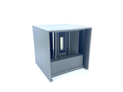 LED nástěnné svítidlo LEDOM 2x3W, 450lm, IP54, šedé