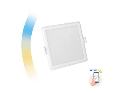 Smart vestavěný LED panel 12W, 1150lm, CCT+DIM, hranatý [SLI038019CCT]