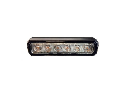 LED výstražné světlo 6xLED, 12W, oranžové, 3módy, 12/24V, IP67 [LW0032-ALR-1]