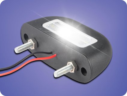 LED Osvětlení SPZ 2W, 12xLED, IP67, 12/24V [L1894]