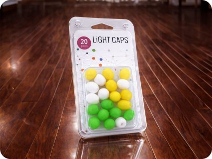 LIGHT CAPS® mix žlutá+bílá+zelená, balení 20ks