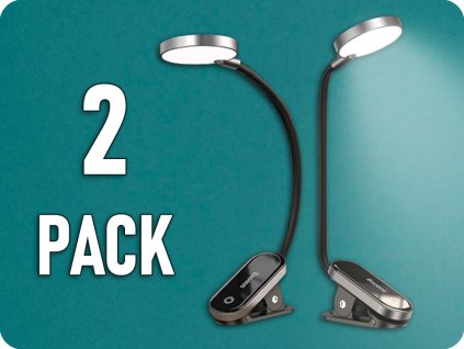Baseus dobíjecí mini lampička s klipem, 3W, 350mAh, 5V, 4000K/2-PACK! [DGRAD-0G]