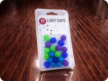 LIGHT CAPS® mix fialová+zelená+2 odstíny modré, 20ks v balení