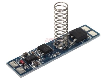 Stmívač do LED lišty dotykový 0-100% - OFF, 43x10mm, 12-24V/8A, TD002 [62833]