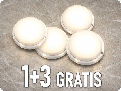 LED venkovní stropní/nástěnné svítidlo 12W, 1160lm, IP54, 1+3 zdarma!