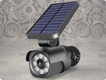 SOLÁRNÍ REFLEKTOR+MAKETA KAMERY 2V1, 4W, 300lm, 6000K, 1500mAh [RTV100335]
