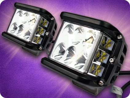 LED PRACOVNÍ SVĚTLO HRANATÉ 35W, IP67, 6000K, 2KS-SET [L0061]