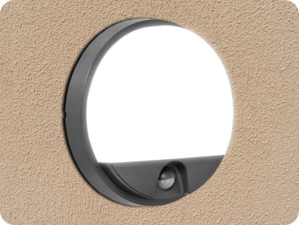 ORNO LED NÁSTĚNNÉ SVÍTIDLO SE SENZOREM AGATE 10W, 800LM, IP54, 4000K, ŠEDÁ [AD-OP-6111GLPMR4]