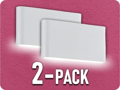 Nástěnné svítidlo MAIDA-L 11W, 570LM, IP54, bílé/2-PACK! [LG2632W]