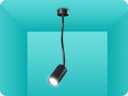 SPECTRUM NÁSTĚNNÉ SVÍTIDLO PRO ŽÁROVKY GU10, FLEXIBILNÍ, ČERNÉ [SLIP006026]