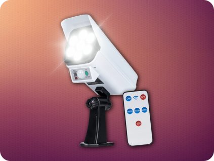 KAMAR LED SOLÁRNÍ LAMPA S PIR SENZOREM A DÁLKOVÝM OVLÁDÁNÍM, 200LM, 2400MAH, 5500-6000K [LA0401]