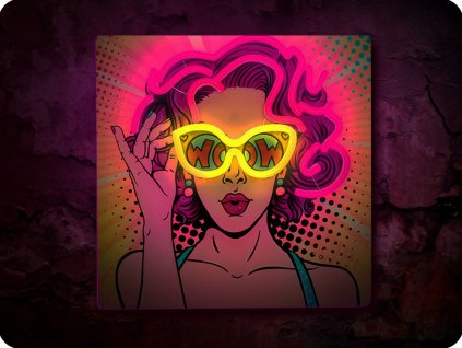NEON ART LED DEKORACE POWER WOMAN STMÍVATELNÁ, 5V, USB [RTV100307]