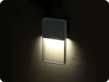 DESIGNOVÉ LED VNĚJŠÍ NÁSTĚNNÉ SVÍTIDLO 4W, 240LM, 3000K, IP54, TMAVOSIVÉ [LG2361G]