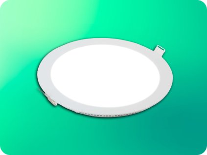 LED VSTAVANÝ PANEL S NAPÁJECÍM ZDROJEM 22W, 2265LM, KULATÝ, 4000K