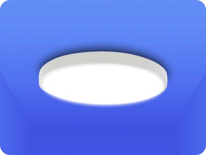 LED SVÍTIDLO 18W, 1830LM, IP44, KULATÉ, BÍLÝ RÁM