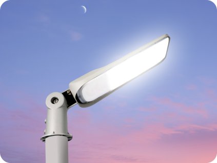 LED POULIČNÉ SVÍTIDLO S NASTAVITELNÝM ADAPTÉREM A SVĚTELNÝM SENZOREM 50W, 5000LM, 100°, SAMSUNG CHIP