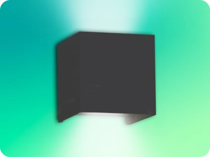 LED NÁSTĚNNÉ SVÍTIDLO 11W, 1360LM, ČTVOREC, IP65, ČERNÉ