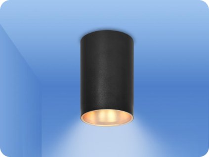 PŘISADENÉ STROPNÍ LED SVÍTIDLO ELIZA GU10, ČERNO-ZLATÉ [AD-OD-6521/B-C]