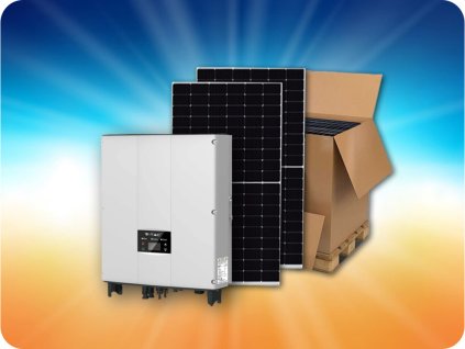 SET Solární invertor 5kW ON GRID s LCD displejem SINGLE PHASE [11370] + 10 ks MONO solární panel 480W