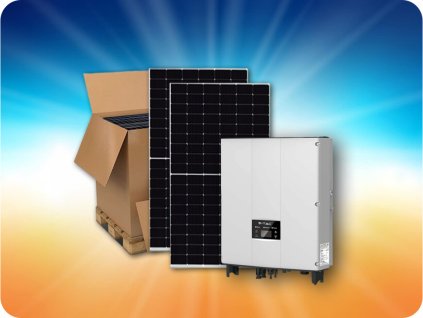 SET Solární invertor 5kW ON GRID s LCD displejem SINGLE PHASE [11380] + 10 ks MONO solární panel 480W