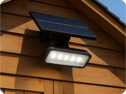 Solární LED svítidlo nástěnné/zapichovací do země 0,9W, 80lm