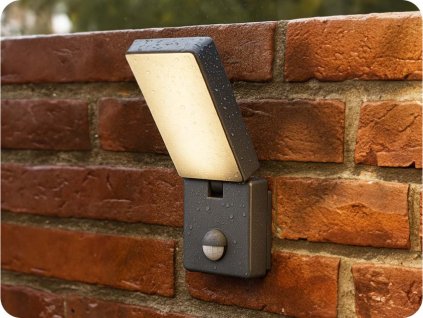 Zahradní LED svítilna s pohybovým senzorem ENID 10W, 800lm, IP65, šedá [AD-OP-6605GLPMR4]