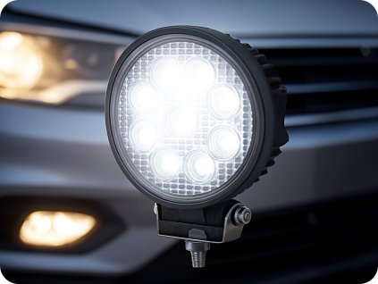 LED pracovní světlo kulaté 24W, 1430lm, 12/24V [L0076S]