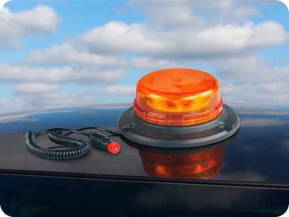 LED výstražný maják 10W, uchycení magnet, 12/24V [ALR0058]