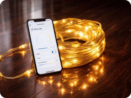 Smart LED dekorační řetěz 20m, 2.5W, 3000K, IP65 [ML61609]