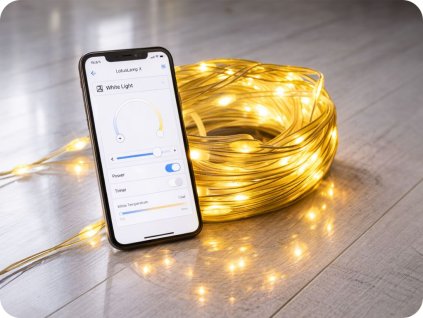 Smart LED dekorační řetěz 30m, 3.1W, 3000K, IP65 [ML61611]