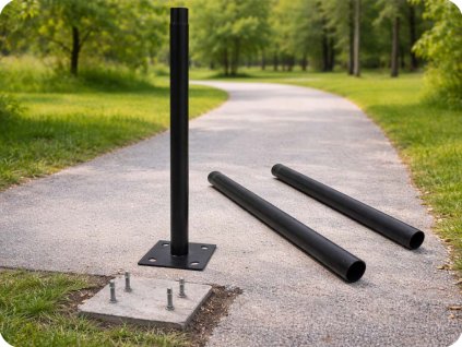 Sloup pro zahradní osvětlení 3m