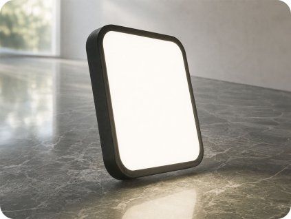 LED svítidlo 48W, 5160lm, čtvercové, černý rám