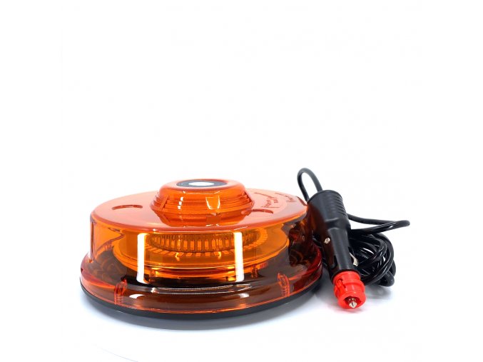 LED střešní výstražné světlo - maják s magnetem, 12-24V, oranžové [ALR0029]