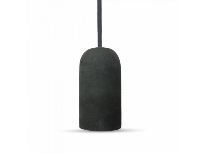 Závěsné LED svítidlo 1xE27, beton, černé a šedé (Barva těla Šedá)